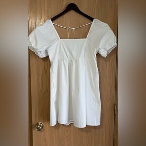 Draper James | SZ Large | White Puff Sleeve Baby Doll Dress | NWT